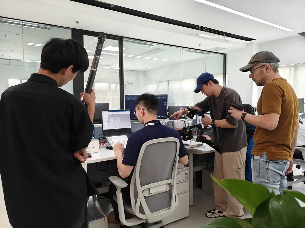 Production team planning a shoot